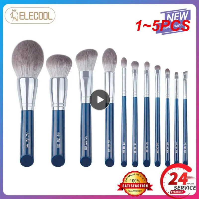 

Кисти для макияжа MyDestiny, 1-5 шт., набор кистей для макияжа из мягкого волокна небесно-голубого цвета, косметические ручки для лица и глаз высокого качества, синтетические волосы