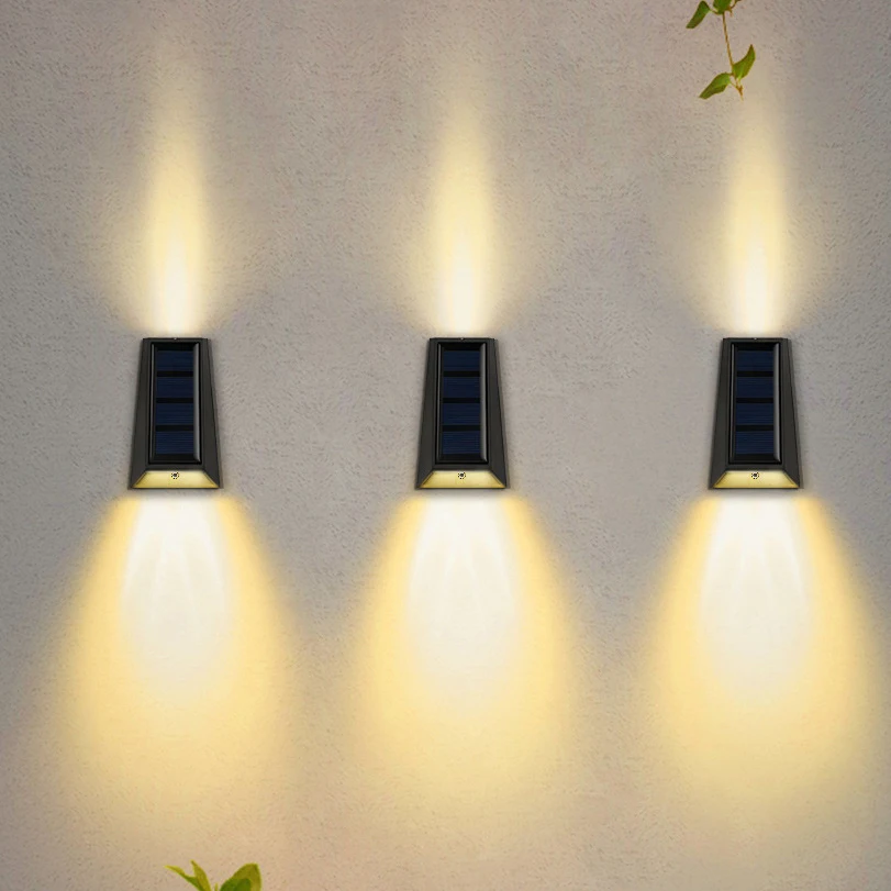 Outdoor Wall Light 3LED Solar Wall Washer Waterproof Garden Villa Wall Decoration Light Home Courtyard Balcony Atmosphere Light