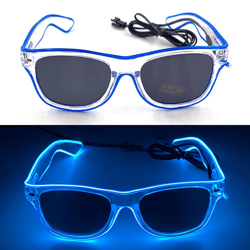 Radiant Neon Party LED Glasses - Luminous Glow Sunglasses