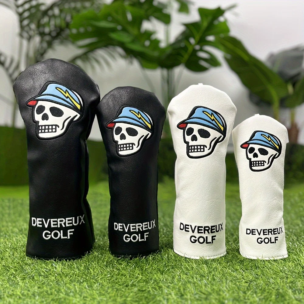 Golf Skull Club Head Covers For Driver Fairway Wood Covers Hybrid Golf Club Iron Head Covers Golf Accessories Golf Supplies