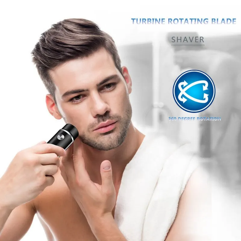 Mini Electric Shaver for Men Portable Electric Razor Beard Knife USB Charging Mens Shavers Face Body Razor