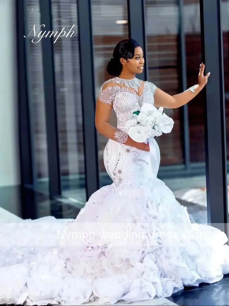 Customized Long Sleeves Mermaid Wedding Dress 3