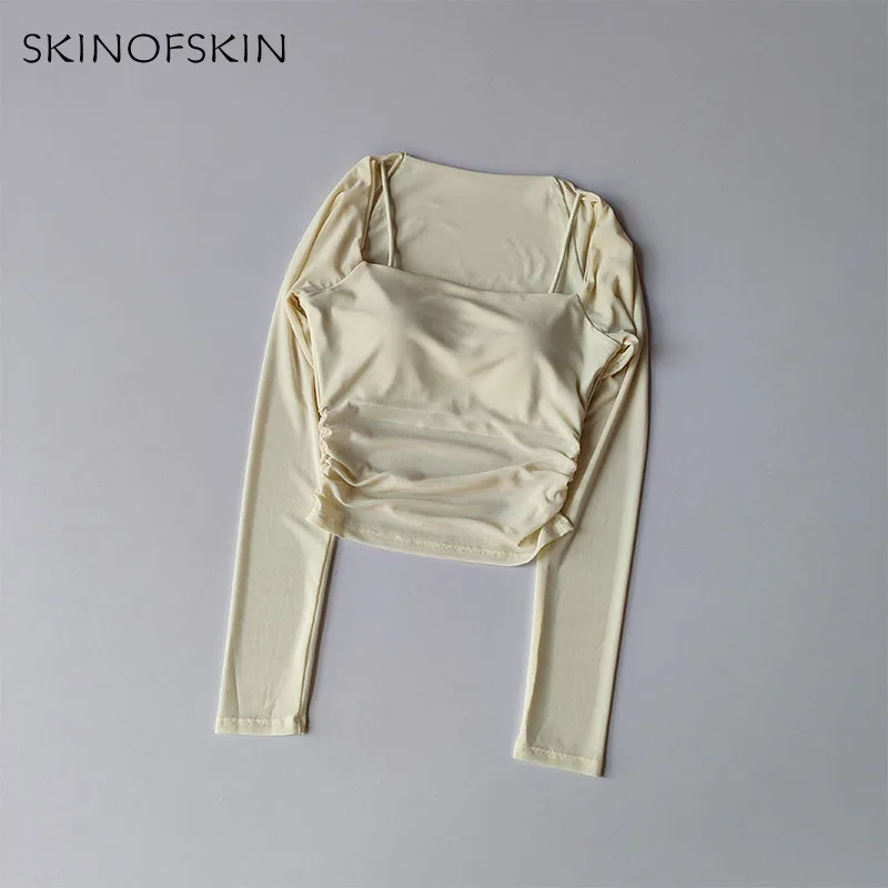 Yoga Clothes Women Sports Tops Fixed Chest Pads Mesh Splicing Slimming Long Sleeves Fashionable Running Training Fitness Clothes sports t shirt yoga top yoga shirt sports shirt