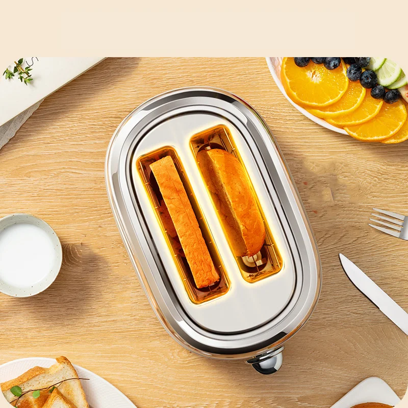 Bread Maker 1PC Automatic Intelligent Toaster Adjustable Temperature Dual Sided Auto Pop-up Sandwich Toast Breakfast Machine 2