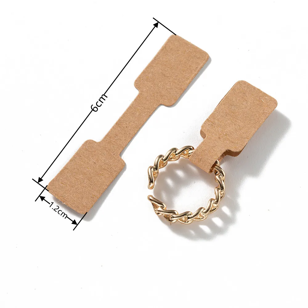 500/pc tragbarer Schmuck Preis schild selbst klebende Lang hantel Aufkleber DIY Halskette Ring Display Identifikation Aussteller Verpackung – Detail 3
