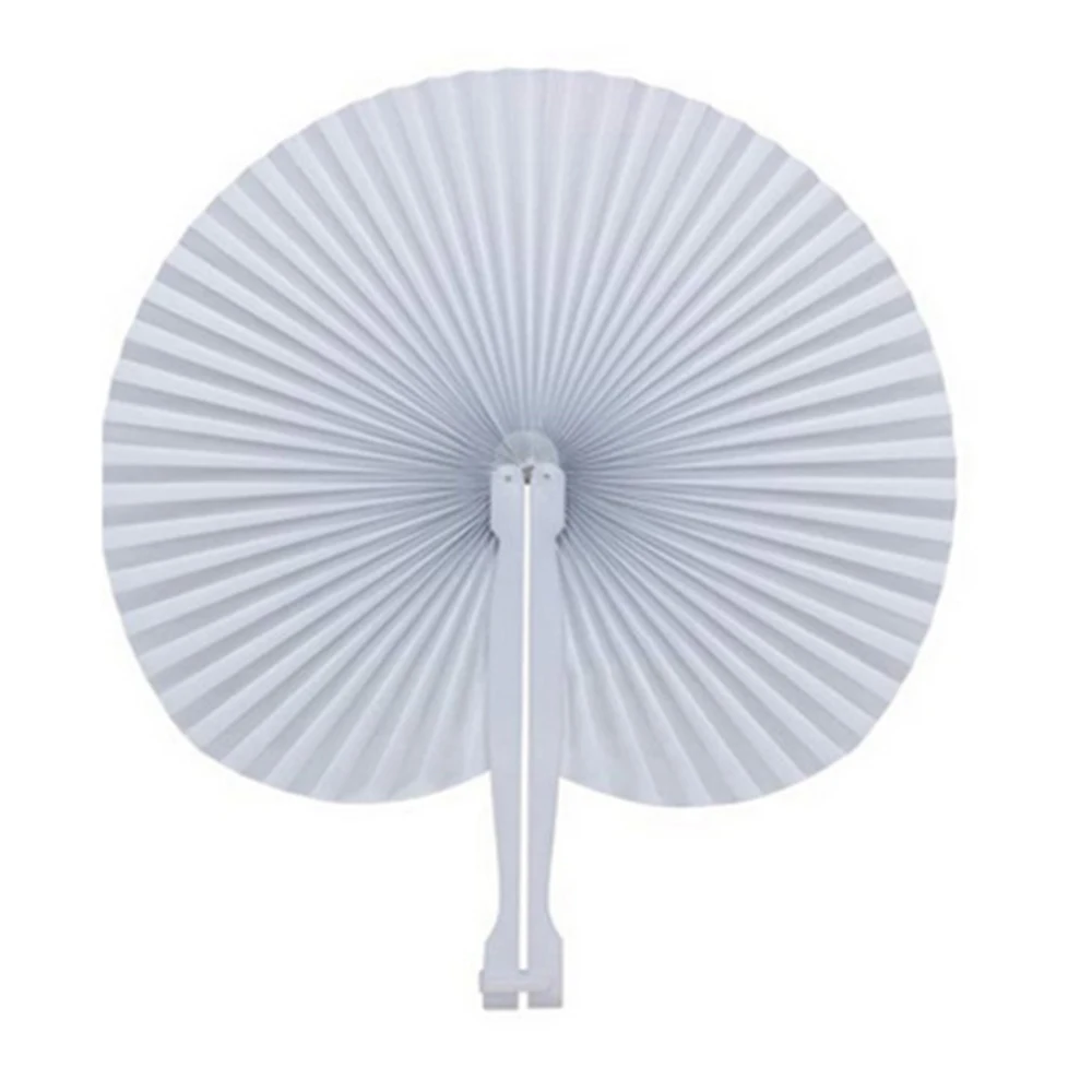 Heart Shape Folding Fan Blank Paper Hand Fans 30 folding fan hand fan