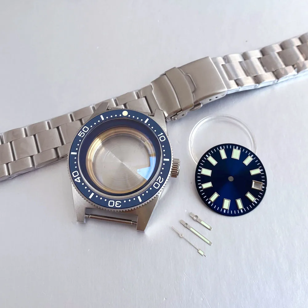 Professional Diving Automatic Watch Case with Domed AR Sapphire and 120-Click Bezel, 300M Waterproof
