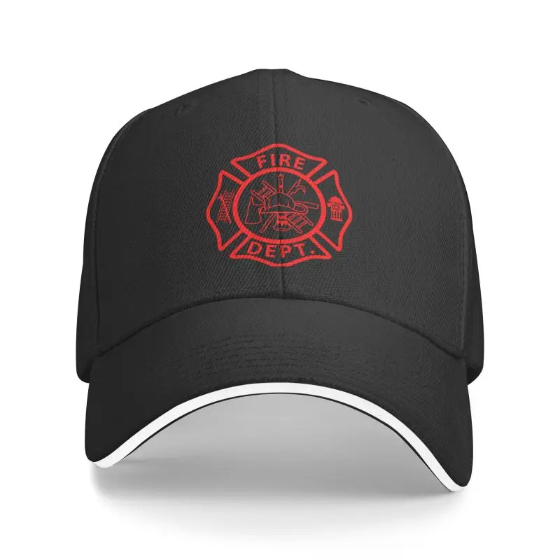 

Fashion Red Fire DEPT Departments Baseball Cap for Women Men Adjustable Dad Hat Performance