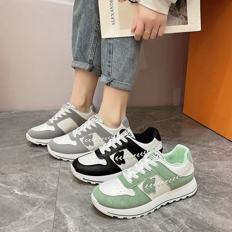 

New Fashion Women Sneakers Shoes Lace-up Comfortable Casual Shoes Breathable Women's Vulcanized Sneakers Zapatillas Mujer