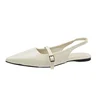 French Flat Black Baotou Sandals Fairy Shoes 2025 New Spring and Summer Pointy Diamond Temperament Single Shoes Zapatos De Mujer 5