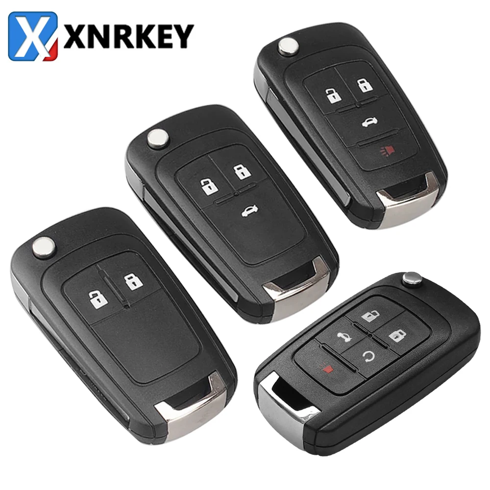 XNRKEY 10 Pcs Flip Folding Remote car Key Shell For Chevrolet Cruze Epica Lova Camaro Impala 2 3 4 5 Button Key Case Cover