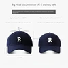 R Letter Baseball Cap Men Women Cotton Large Size Hat for Big Head 65-70cm 60-65cm 56-60CM 6