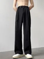 Pantalon droit rétro haut de gamme pour hommes, marque tendance, ample, jambes larges, décontracté, marques de luxe originales 5