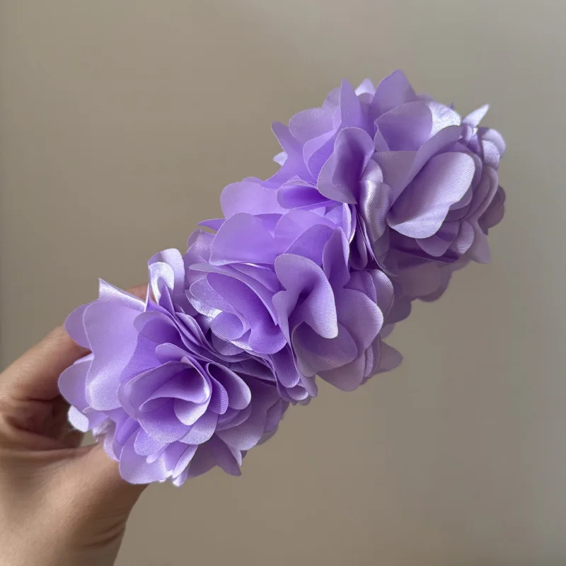 5 Dark purple flower banana clip