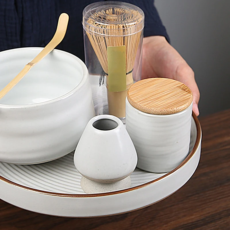 1PC Ceramic Matcha Green Tea Chasen Holder Stand Japanese Tea Accessories Brushes Tools Holder Bowl Bamboo Whisk Grinder