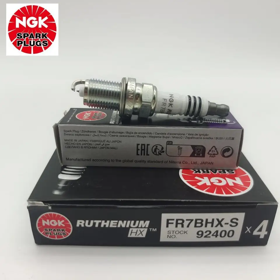 4/6PCS Original NGK FR7BHX-S 92400 Ruthenium Spark Plugs For VW