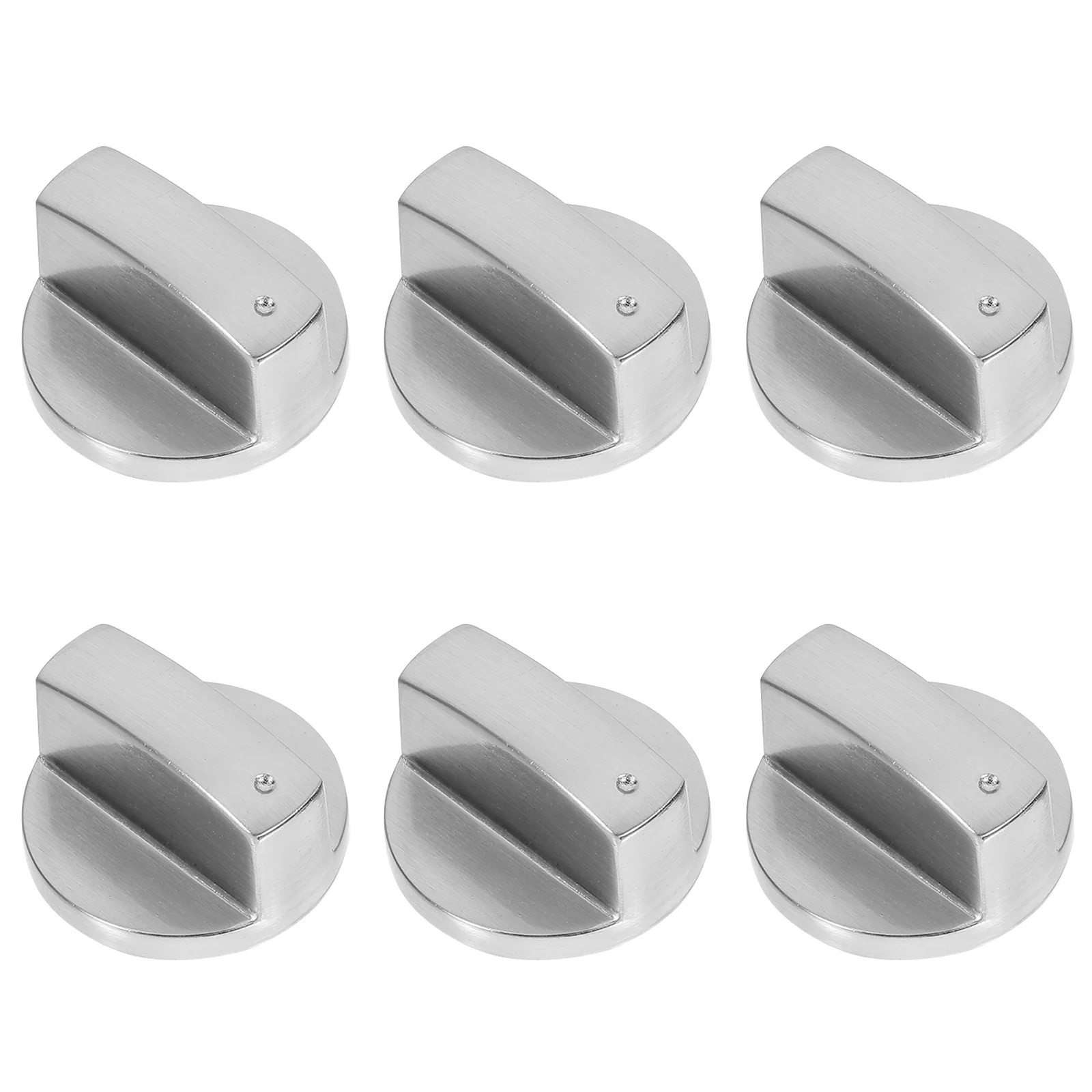 

6 Pcs Stove Knob Metal Gas Replacement Burner Knobs Replacements Stainless Steel Cooker