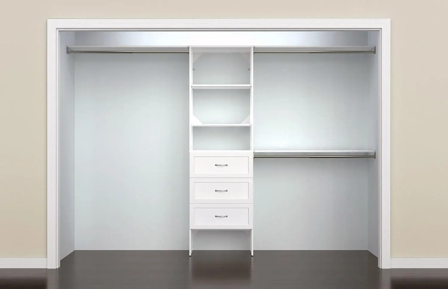 ClosetMaid SuiteSymphony Closet Organizer Shelves 3 Drawers 25-Inch-Pure White