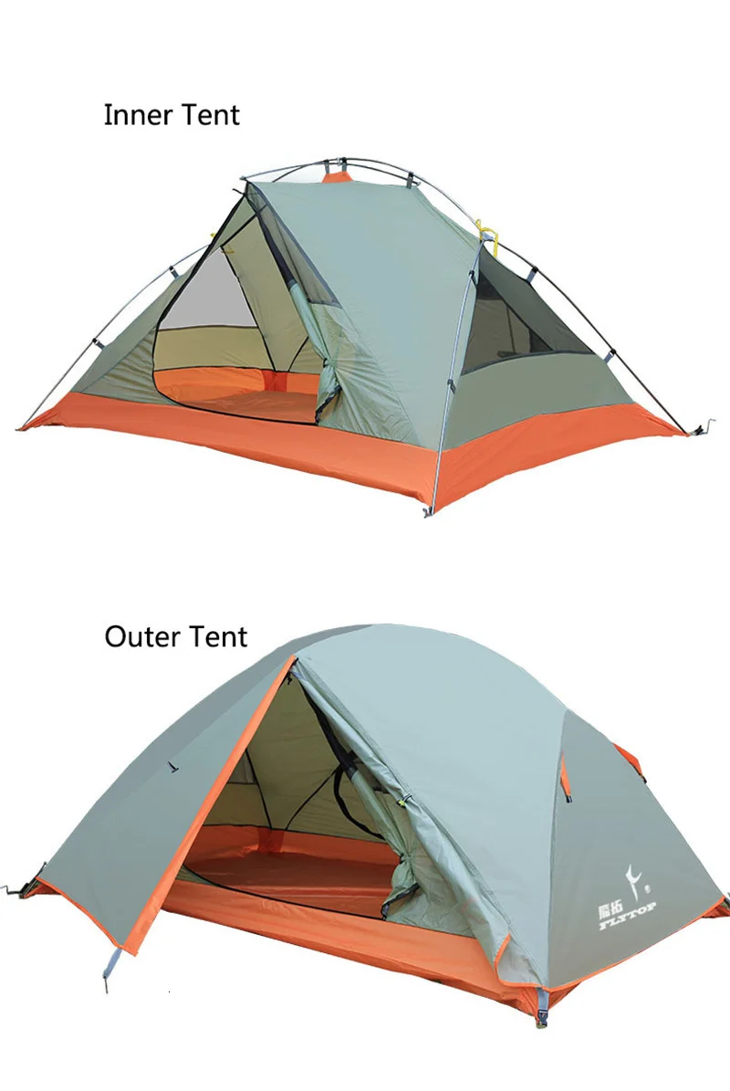 FLYTOP Ultralight Camping Tent Double Layer 2 Person Aluminum Pole Hiking Tent (22)