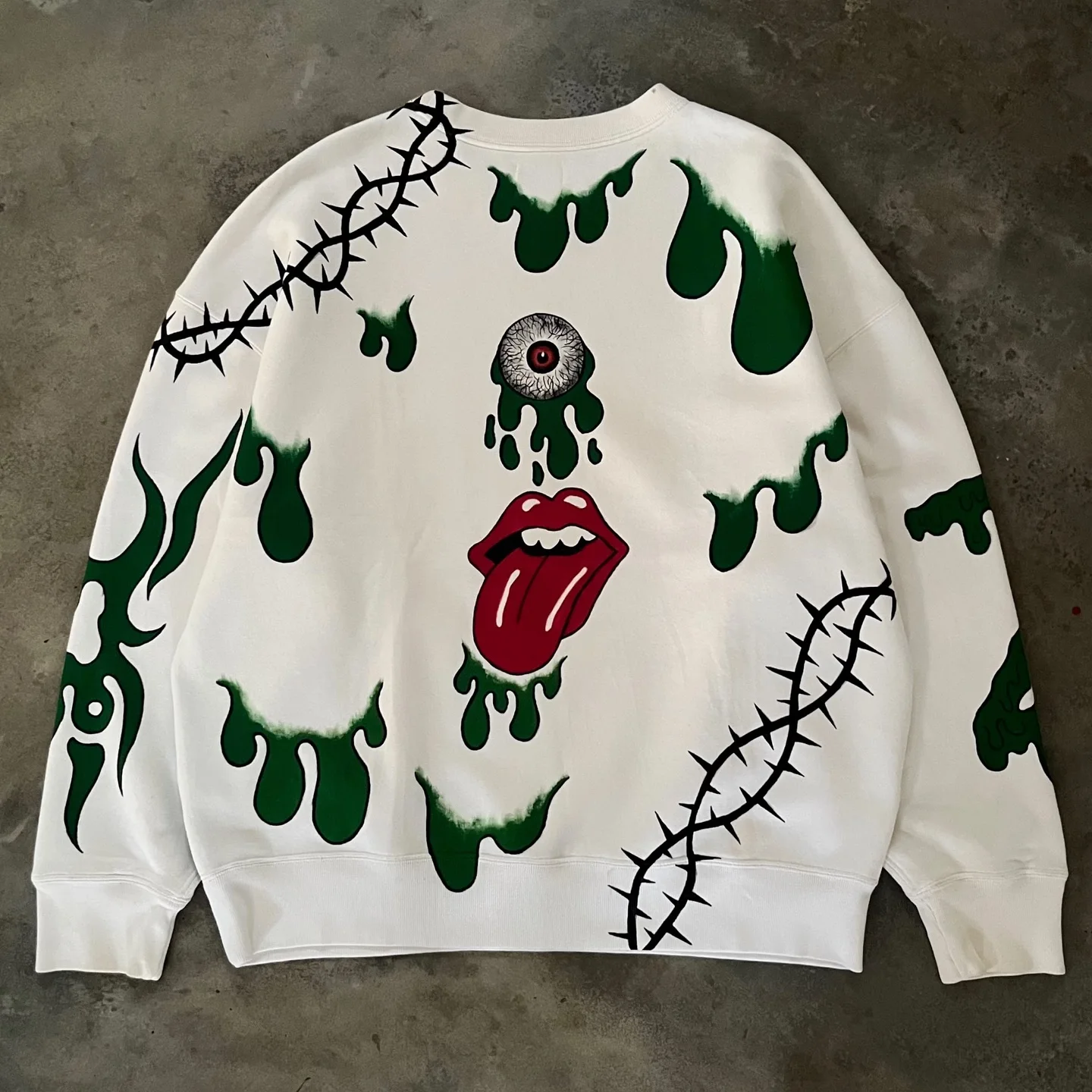 New Gothic Retro Anime Pattern Sweater Men and Women Punk Harajuku Crew Neck Y2k Sweaters Long Sleeve Pullover Tops Streetwear 2