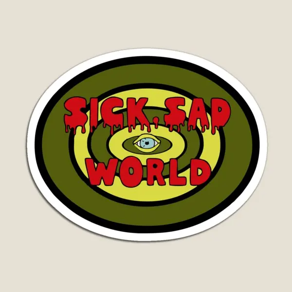 

Sick Sad World Magnet Children Stickers Toy Colorful Decor Baby Kids for Fridge Organizer Home Magnetic Funny Refrigerator