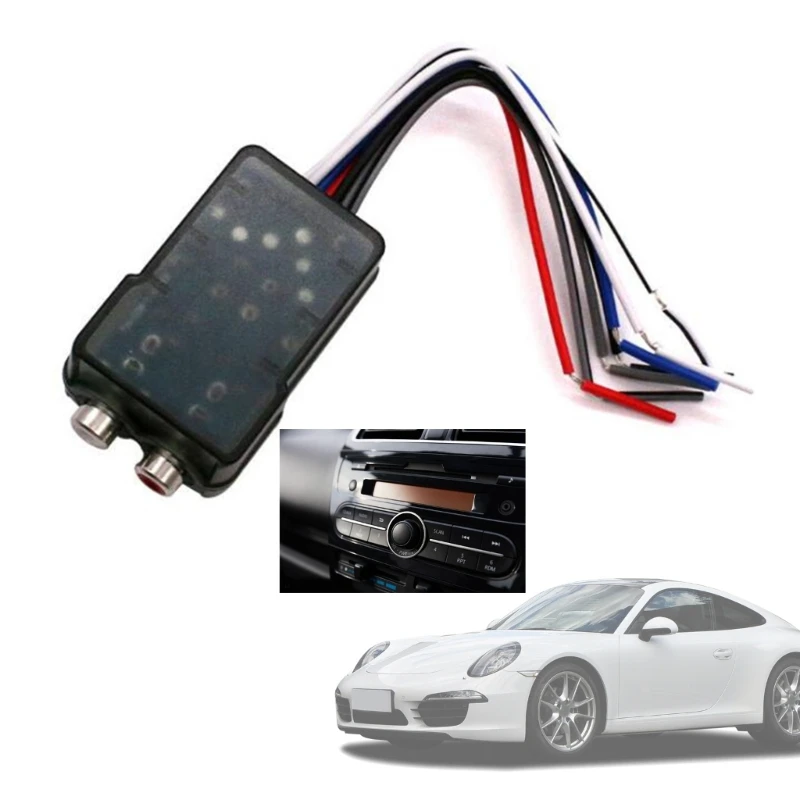 

High to Low Converter High Level Speaker Signal to Low Level RCA Adapter Car accessories