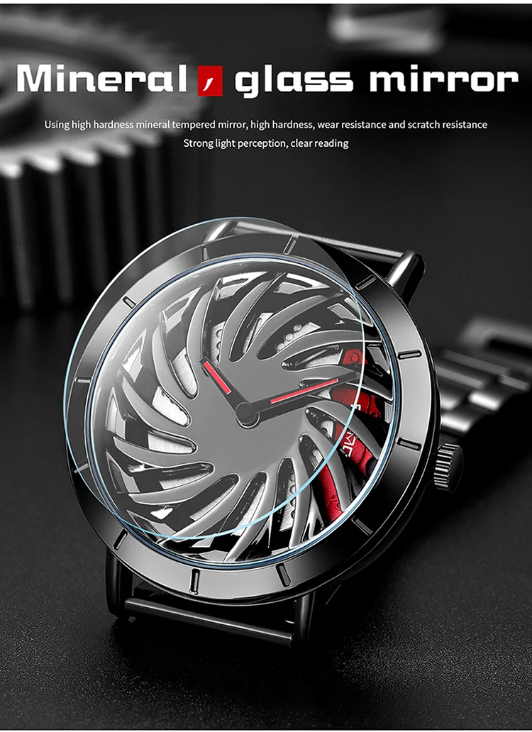 SANDA Brand New Luxury Men Watch Unique 360° Spinning Dial Wheel Watches Quartz Movement Waterproof Male Clock Montre Homme 1056