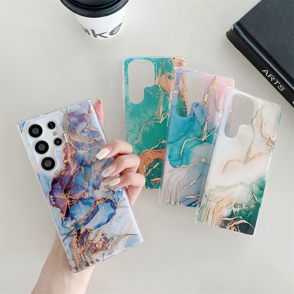 Glitter Marble Hard Phone Case – Stylish Protective Cover