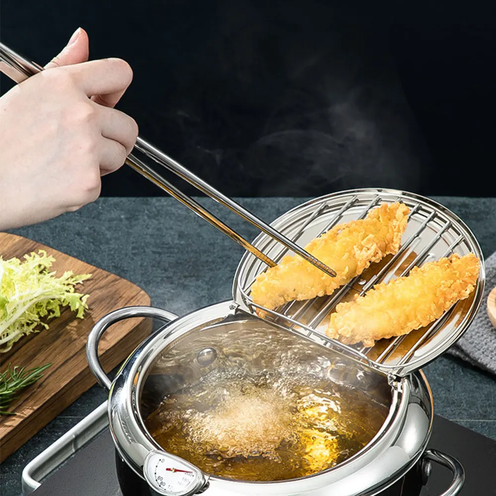 Freidora tempura de estilo japonés para el hogar, olla pequeña de ahorro de  aceite, mini aceite especial controlado por temperatura, olla pequeña -  AliExpress