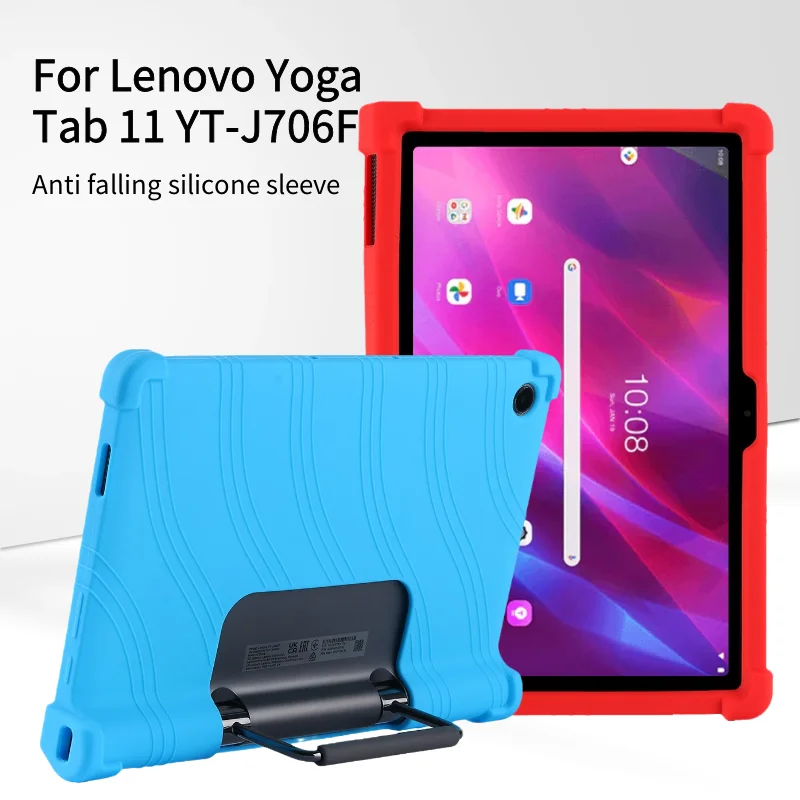 Shockproof Silicone Stand Cover Capa para Lenovo Yoga Tab 11 Tablet Seguro - Imagem 6