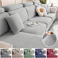 Thick Jacquard Sofa Seat Cushion Cover for Living Room Furniture Protector L-shape Corner Sofa Cover Removable Seat Slipcovers 1