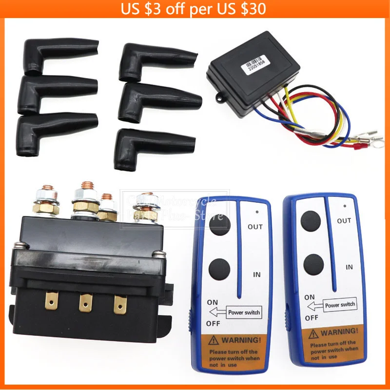 24v 500a Contactor Winch Control Solenoid Relay Twin Wireless Remote