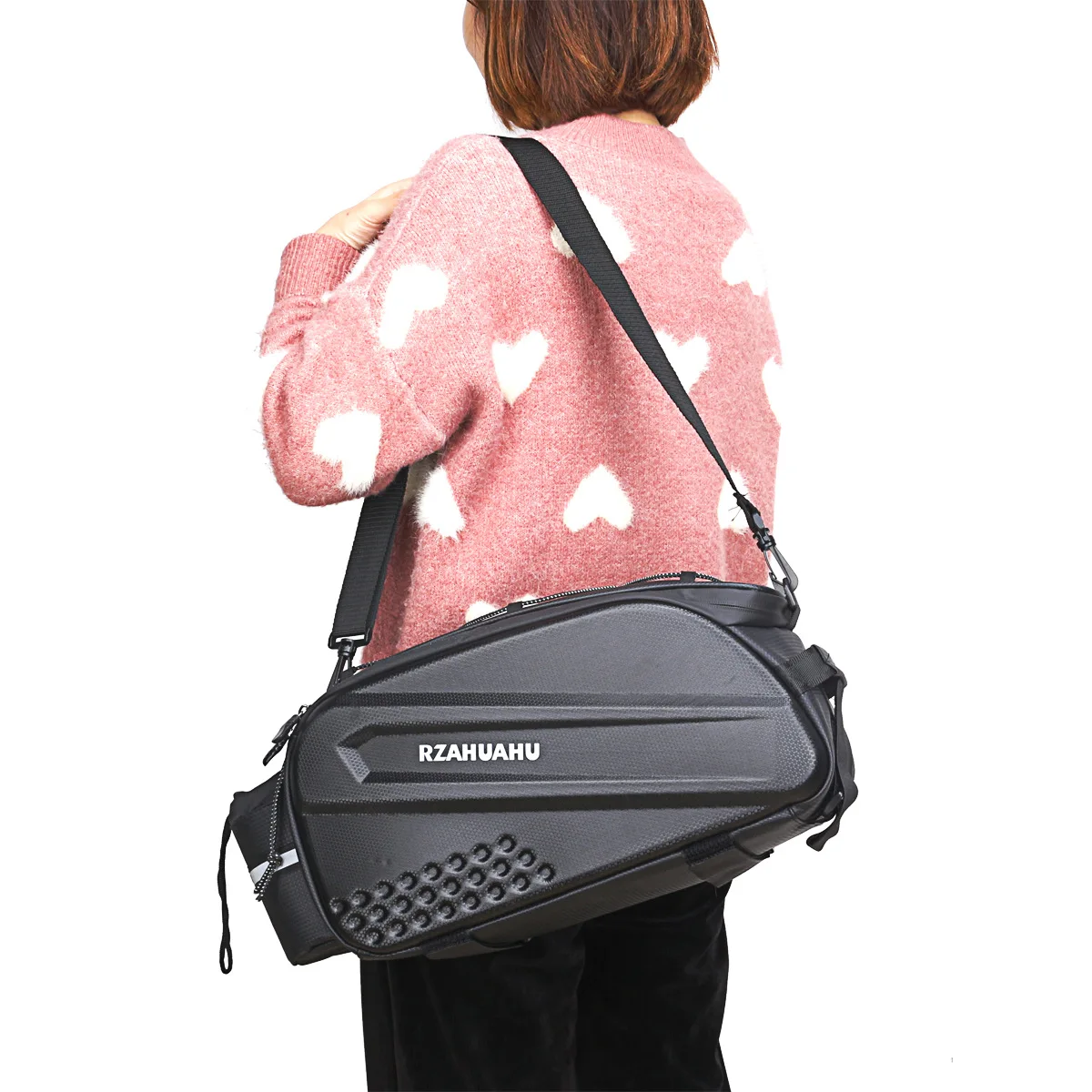 Borsa da sella per bicicletta grande Borsa da trasporto per bicicletta di grande capacità Borse posteriori per coda per bici Borsa a tracolla per bagagliaio da ciclismo impermeabile - immagine 5