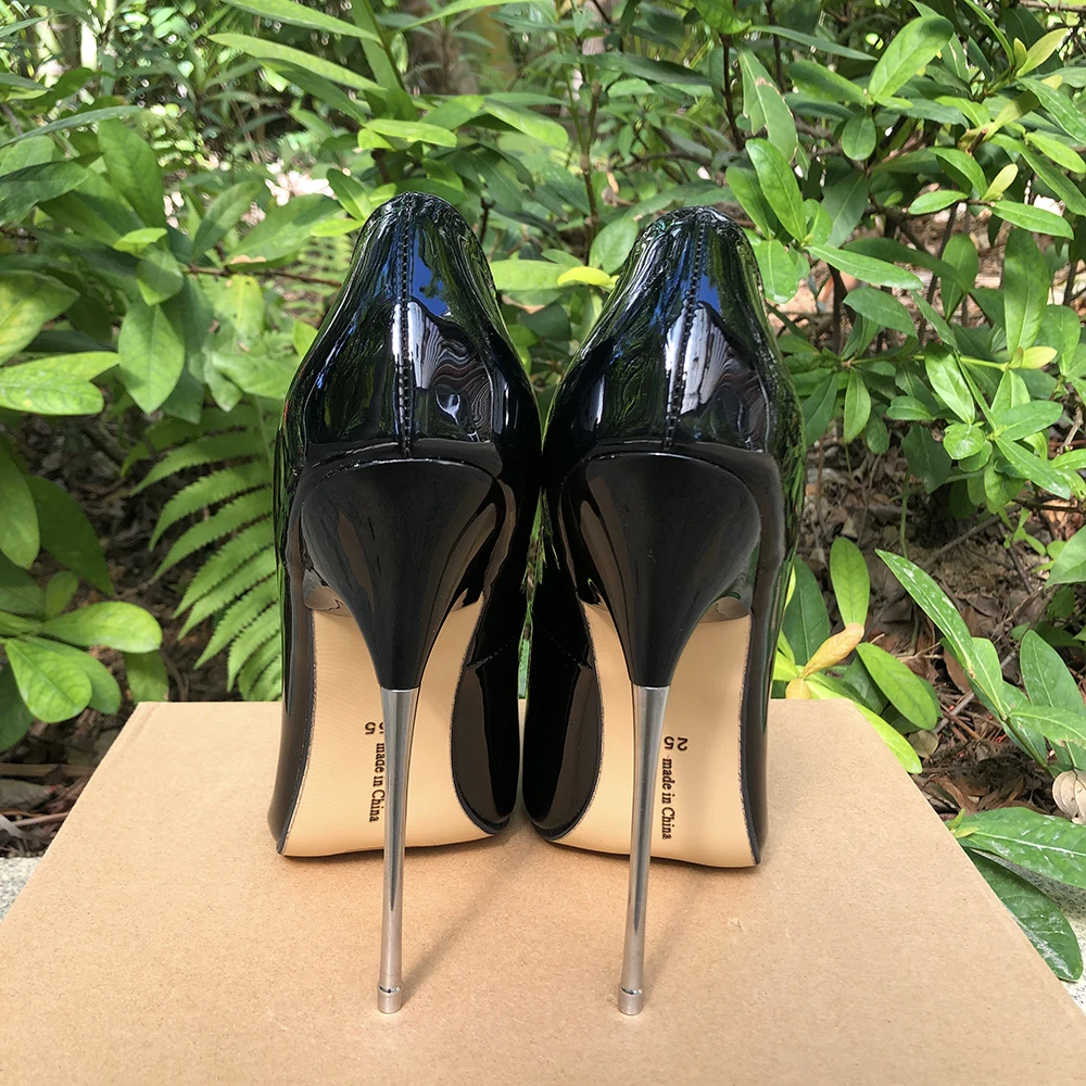 Chapado en Laton シルバコンビ 黒 Linda Mujer Miss Z - 60 mm Pumps - Patent calf leather - Black - Women