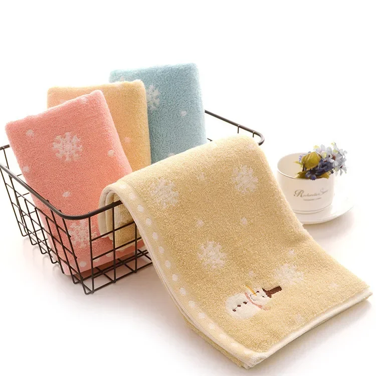 Description Picture 6 of itemChristmas Hand Face Towel for Kids Cotton Snowman Washing Cloth Home Towels Bathroom New Year Xmas Gift