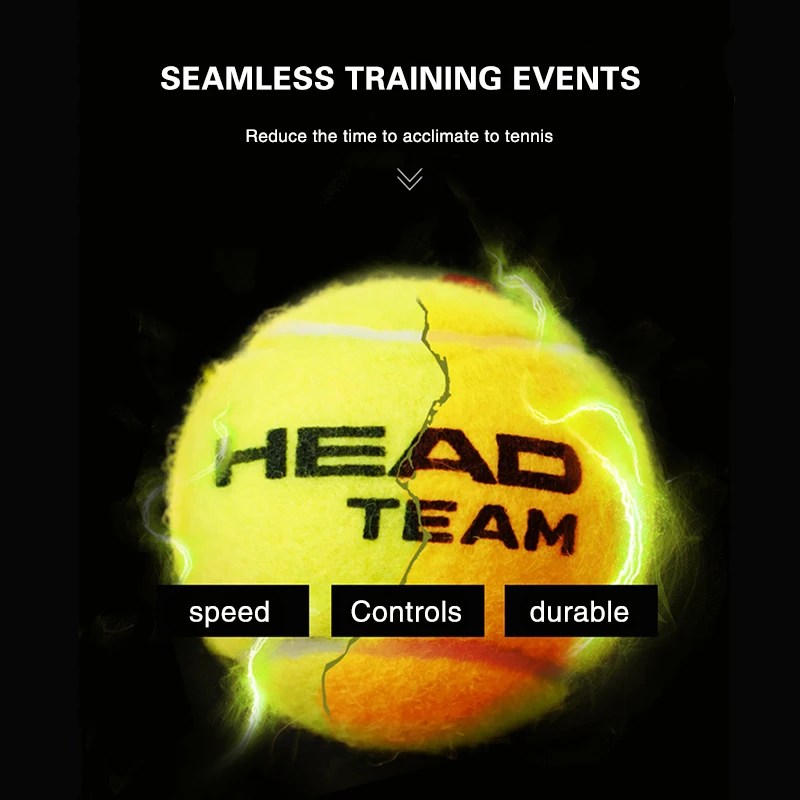 Professional HEAD Tennis Balls Competition Training High Elastic Resistance HEAD TOUR Ball 4 Pcs for 1 Tank tennis balls