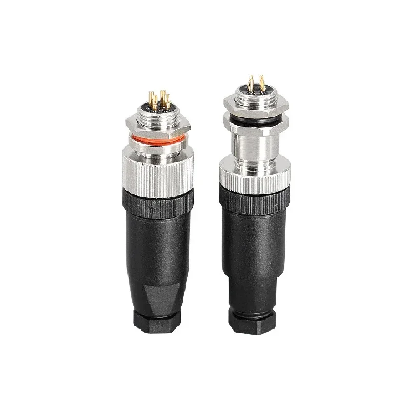 5/20/100Pcs M8 connector 3/4/5/6/8Pin Sensor waterproof male&female plug Flange/Straight/Right angle screw threaded coupling
