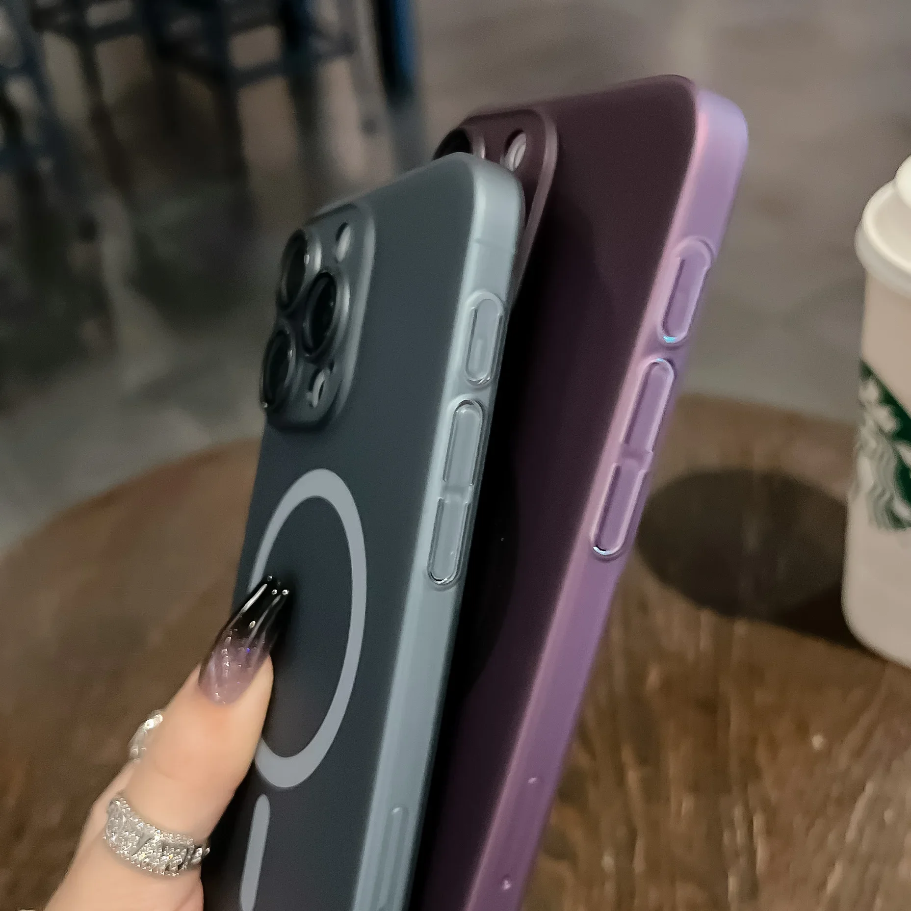 Matte Translucent Ultra Thin Slim Hard Case with Wireless Charging and Lens Protection