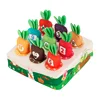 Baby Early Education Learning Montessori Toys Number Shape Color Matching Pull Carrot Plush Toys for Boy Girl Children Gift 3