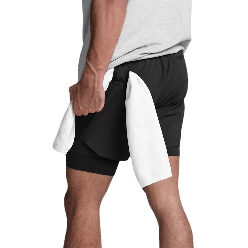 New Running Shorts Male Gym Men's Shorts Crossfit 2 IN 1 Sport Homme Fitness Basketball Jogging Bodybuilding Short Pants