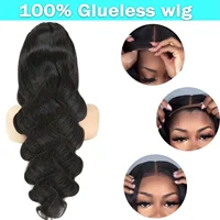 Perruque Body Wave 5x5 6x4 sans colle avec fermeture en dentelle, prête à porter, pré-coupée, en cheveux humains, perruques frontales en dentelle 13x4 en cheveux humains 3