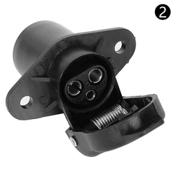 3 - Pin Round Trailer Socket Connector for Electrical Vehicles, 12V (2)