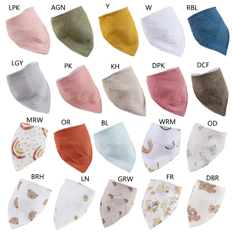 

Детские нагрудники с треугольными слюнями, нагрудники для прорезывания зубов для мальчиков и девочек, хлопковые детские G99C