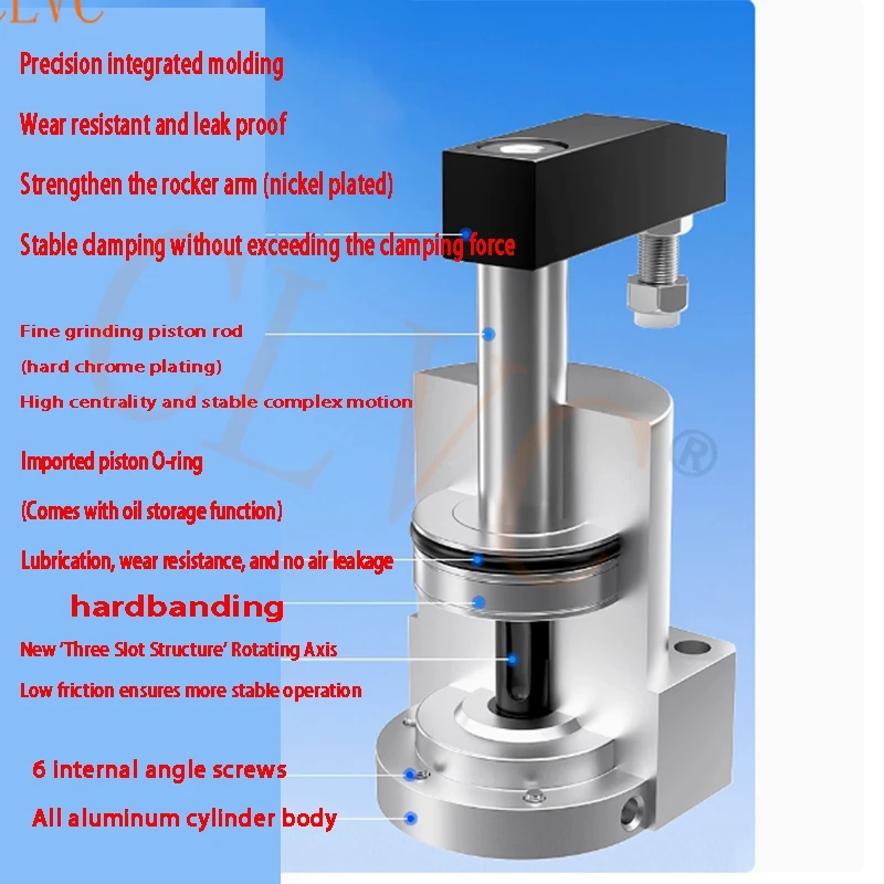 Rotary Pneumatic Cylinder, 90 Degree Angle, Clamping Corner Pressing Air Swing Tool (ACK25-90R)