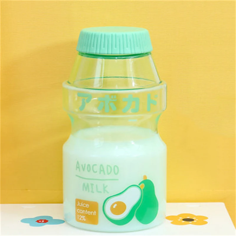 Frogued Drinking Bottle Cute Portable Plastic Milk Cartoon Shaker