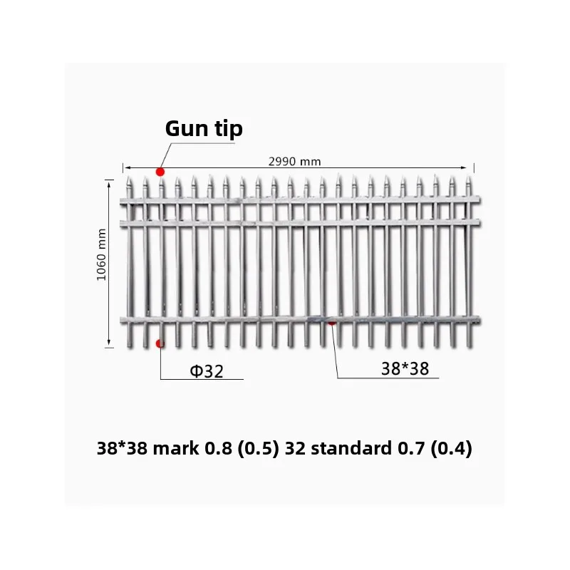 304 stainless steel guardrail outdoor courtyard wall fence Rural fence villa isolation community factory rail