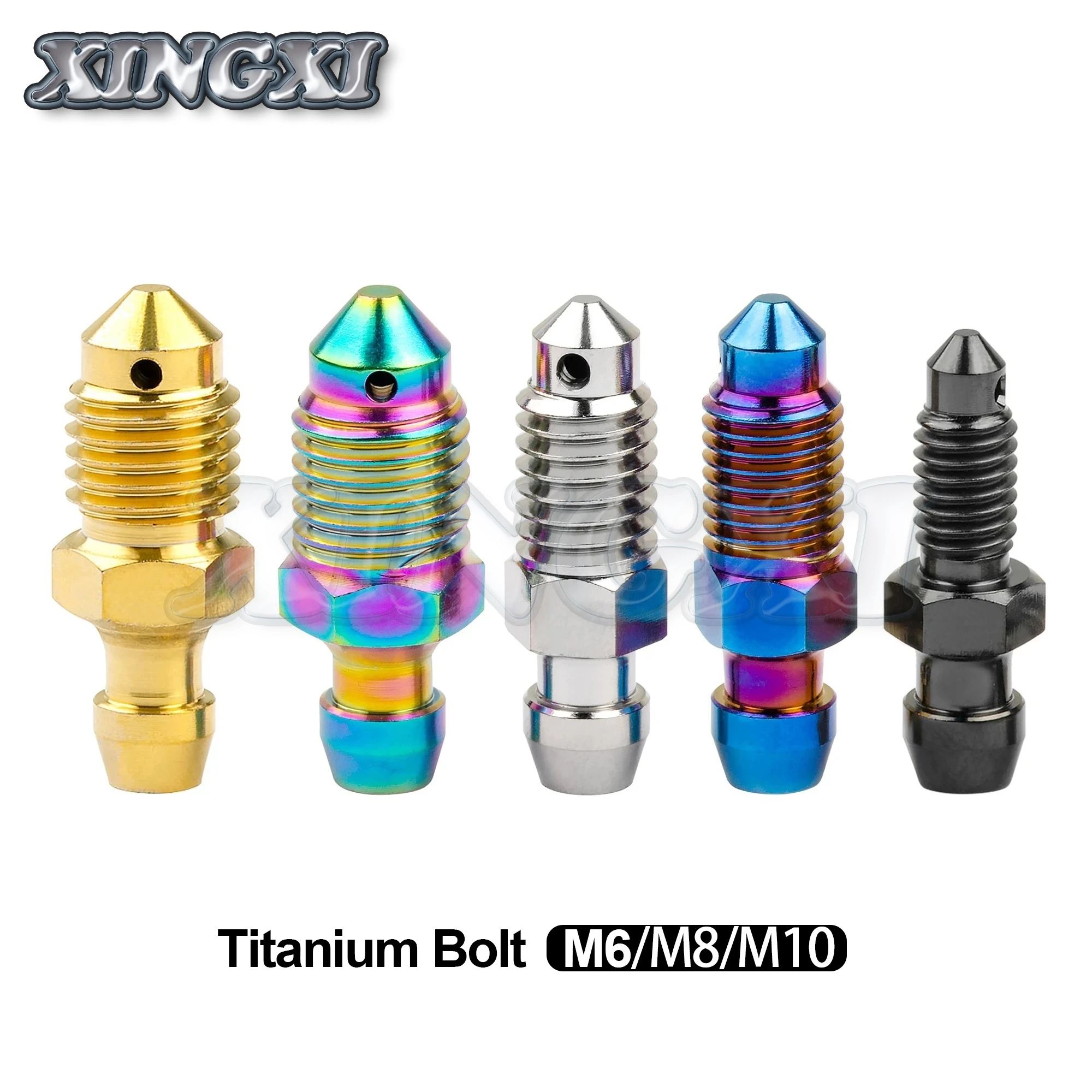 Screw Bolt Nut Set Xingxi Titanium Alloy Ti M6 M8 M10 Bolt P1.0 1.25mm for Motorcycle Brake Caliper