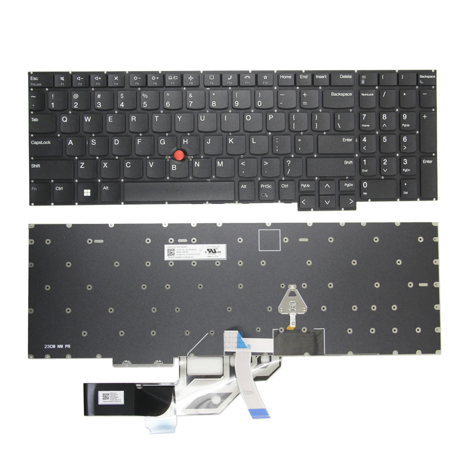 Teclado para Notebook Lenovo Thinkpad 100 Original Eua E16 E16 Gen1 Teclado Inglês Novo