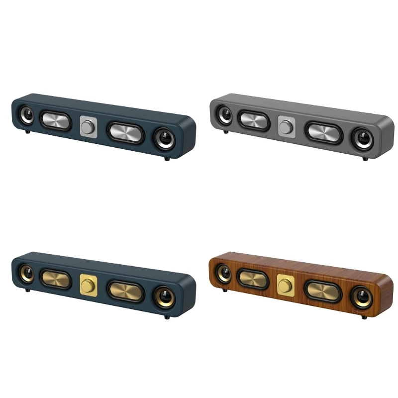 Bluetooth-compatible Speakers Wireless Sound Bar Speakers for Desktop PC Corded USB Connection for Monitors DXAC