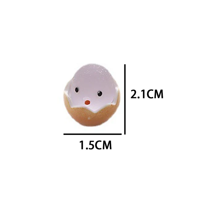 1 Db Mini Gyanta Fényes Csirke Dísz Rajzfilm Aranyos Autó Műszerfal Játékok Babák Figurák Otthoni Kerti Dekoráció Véletlenszerű Szín - Image 6